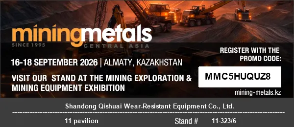 Verschleißfeste Ausrüstung von Shandong Qishuai nimmt an der MININGWORLD CENTRAL ASIA 2026 in Almaty teil